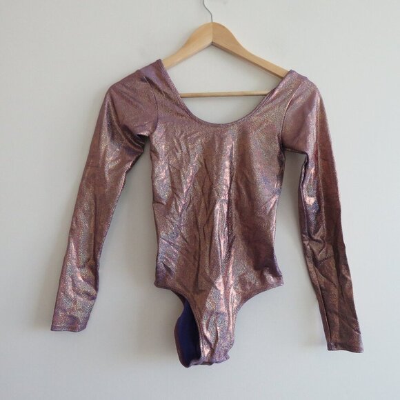 FREEDOM RAVE WEAR Athena New York Bodysuit in Pink Metallic Festival Size XS NWT - Picture 2 of 16